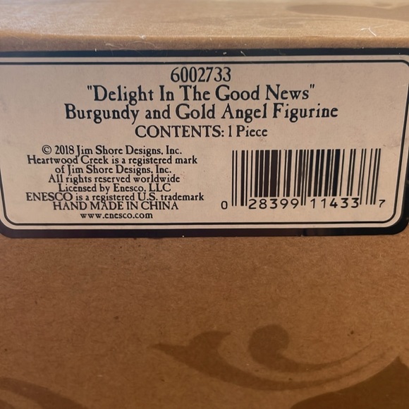 Jim Shore Heartwood Creek "Delight In The Good News" Angel Christmas Large 2018 - Picture 5 of 5